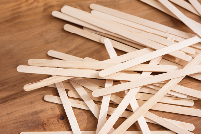 A pile of ice block sticks.