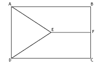 Rectangle with lines labelled A, B, C, D, E, F. 