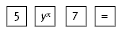 Sequence of keys on a calculator.