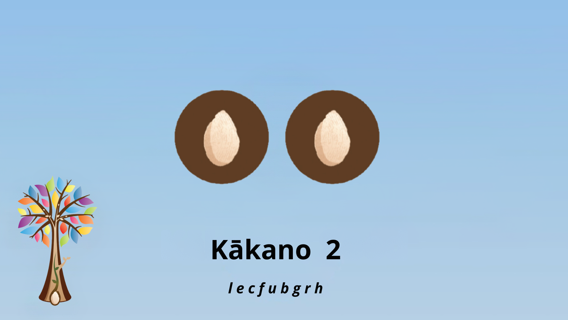 Central image of seed inside brown circle with Ready to Read Phonics Plus tree to the left. Central Text saying Kākano | Seed and subheading saying Kākano 2