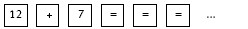 Buttons on a calculator showing spreadsheet formulae to make calculations.