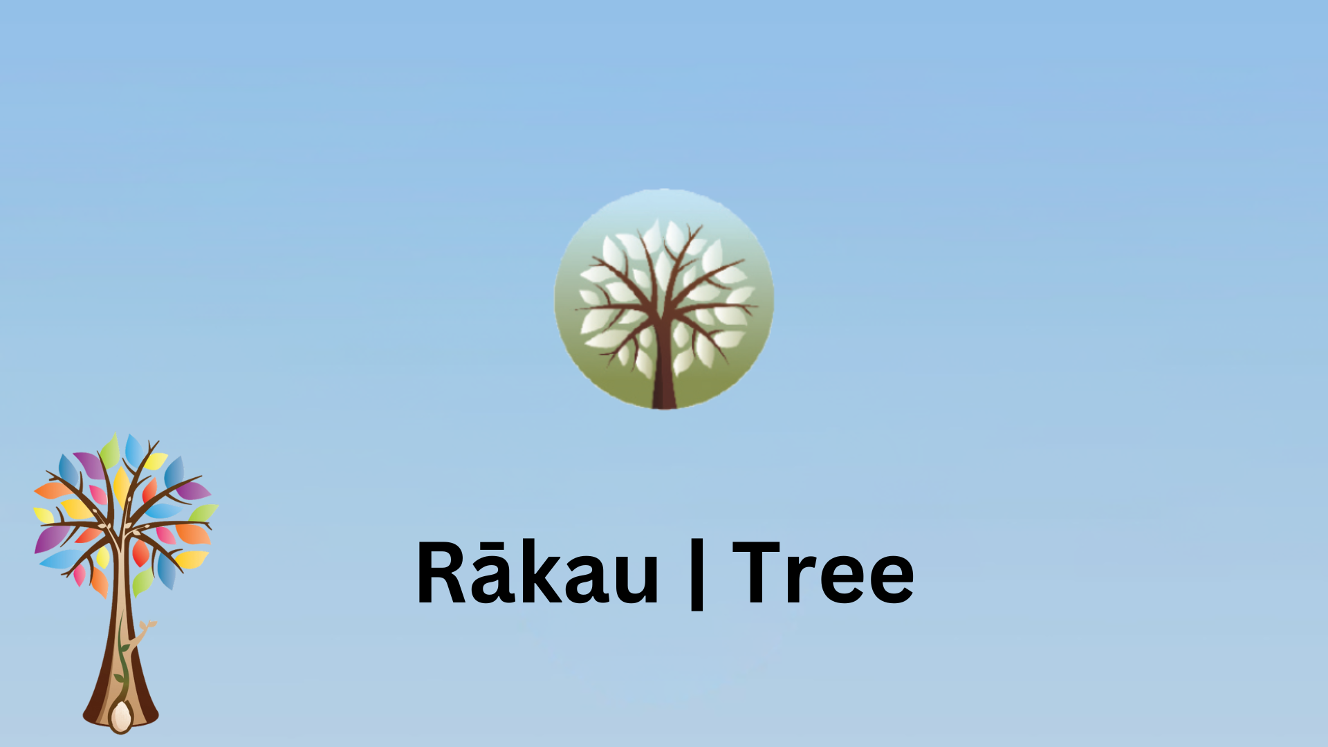 Central image of tree inside green circle with Ready to Read Phonics Plus tree to the left. Central Text saying Rākau | Tree