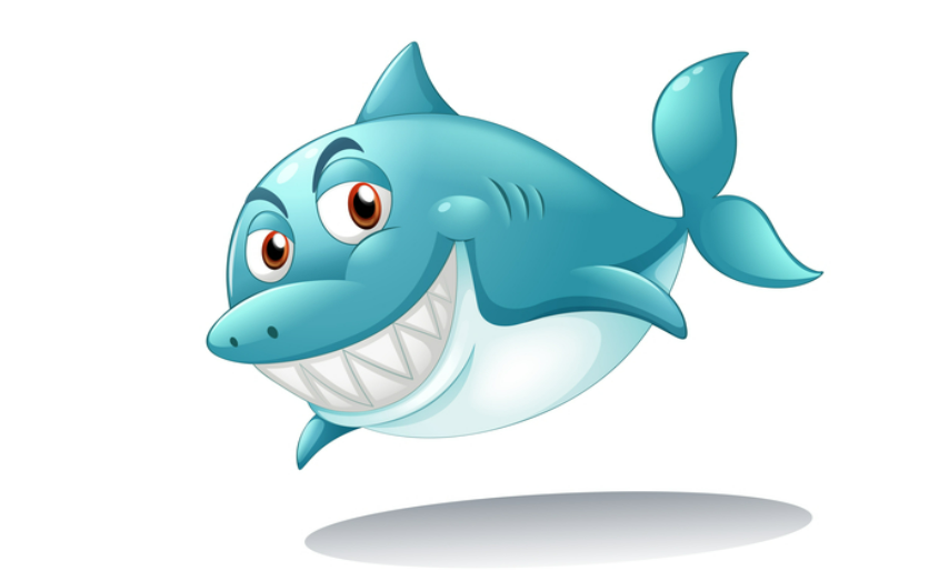 Caricature shark.