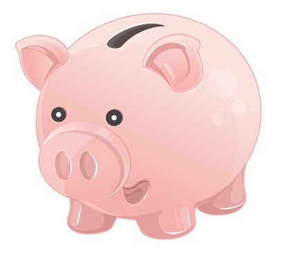 Piggy bank savings.