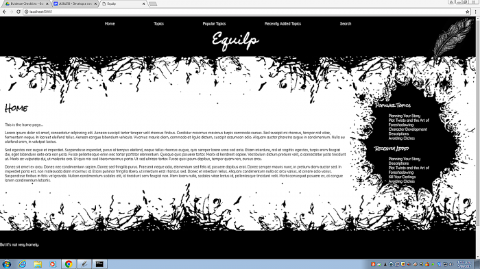 Student created writing website.