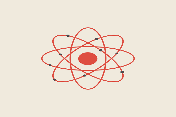 A stylised image of an atom.