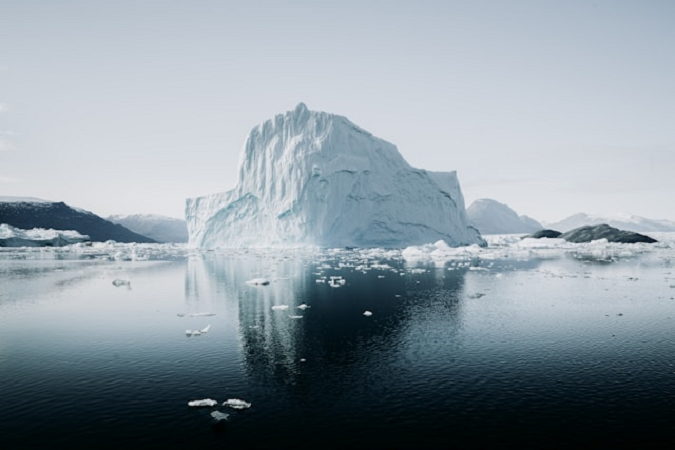 A large iceberg. 