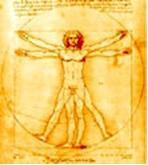 An example of a two-dimensional model is Leonardo da Vinci’s “Vitruvian Man”.