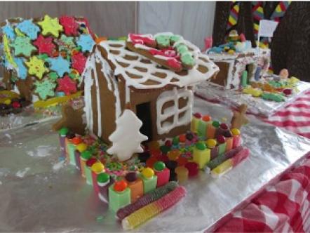 Student gingerbread house.