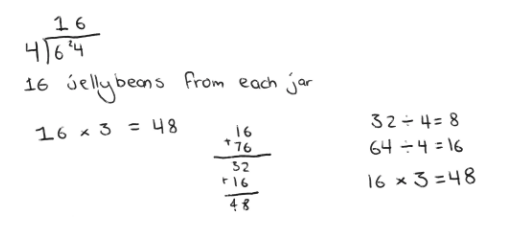 Equations regarding jellybeans.