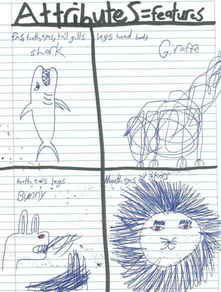 Students’ Pictionary technique animal sketches.