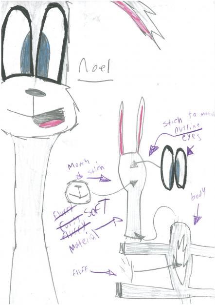 A student’s first sketch of her ugly toy.