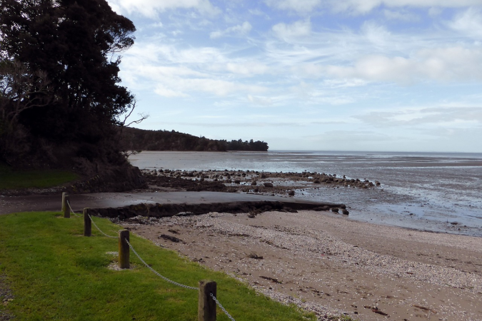 A beach in Auckland.