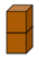 2 brown blocks stacked.