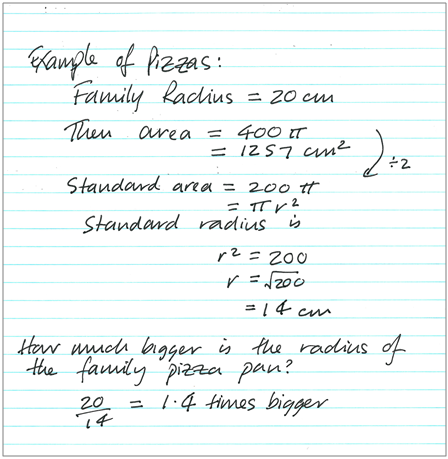 A student's calculation to find a decimal scale factor.