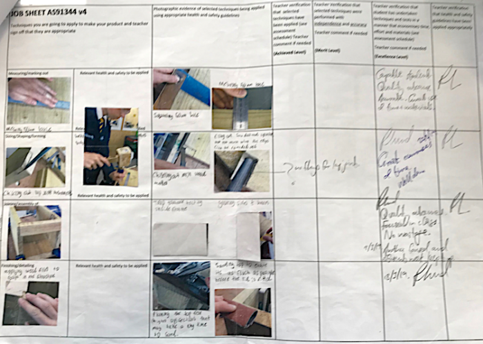 A3 sheet showing student development and progress of the predator trap development.