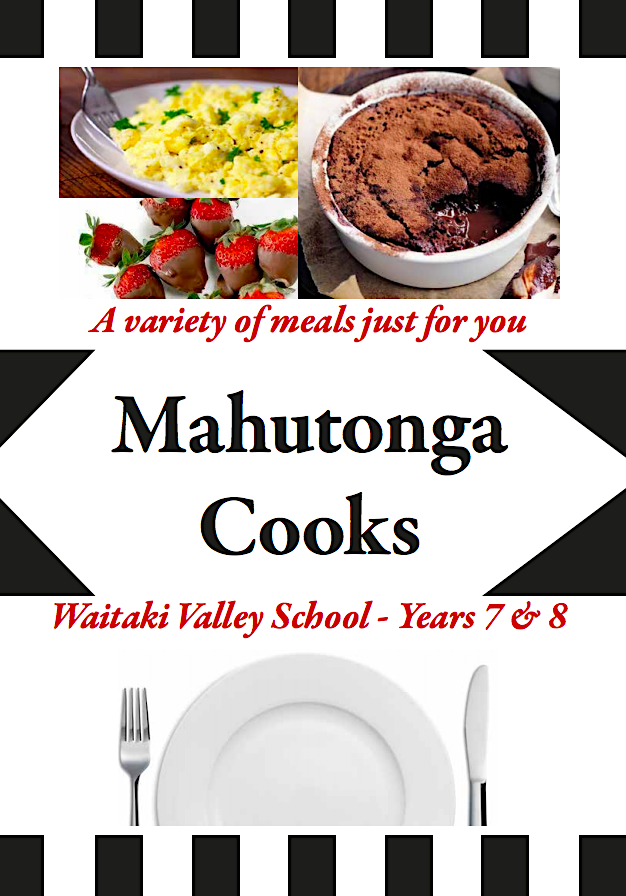 Front cover of recipe book "Mahutonga cooks".