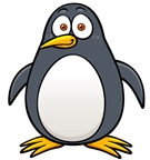 A cartoon penguin.