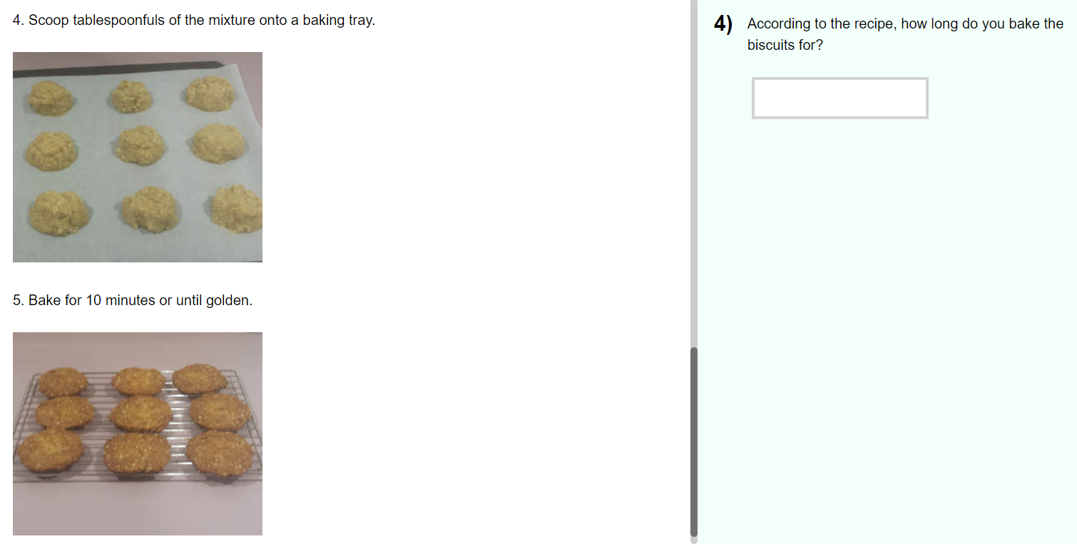 An example of an e-asTTle short answer question.