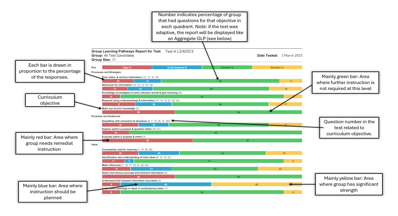 Annotated Group Learning Pathways Report for Test.