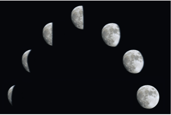 Phases of the moon.