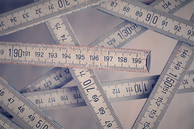 A bunch of rulers.