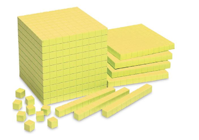 Place value blocks.