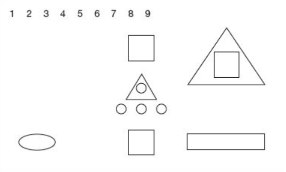 An example of a picture drawn from verbal instructions.