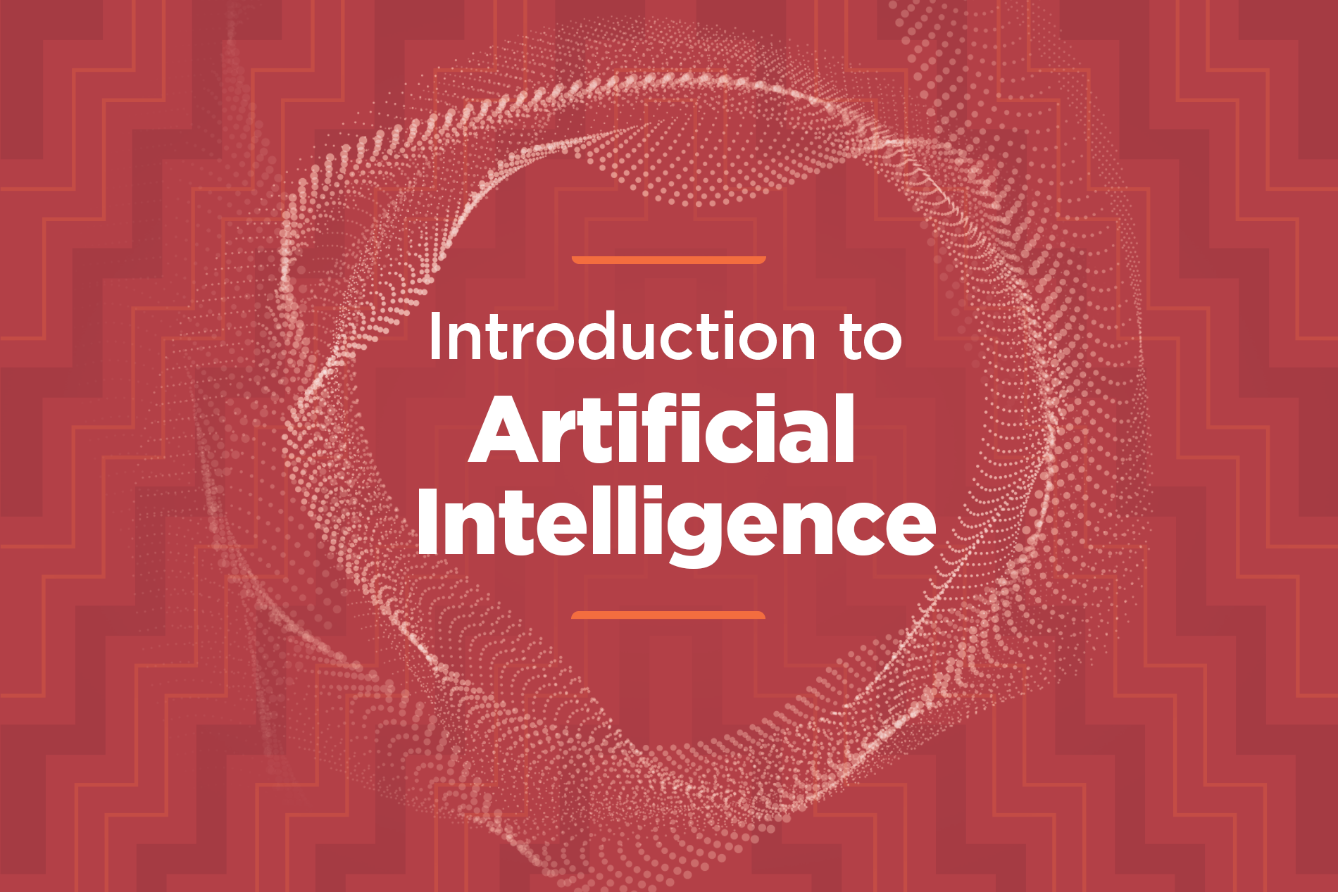 Introduction to Artificial Intelligence on a red background