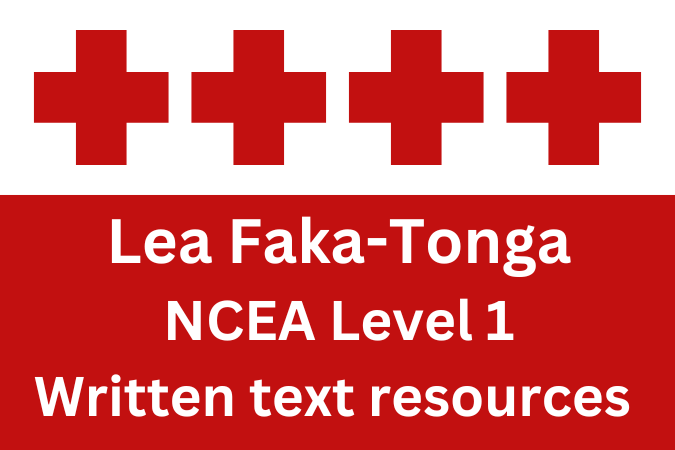 Lea Faka-Tonga Written Resources