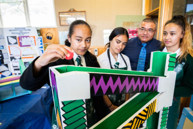 children doing learning with a teacher