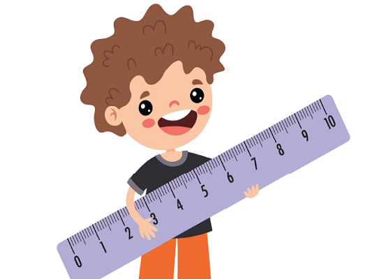 Measuring in centimetres with a ruler