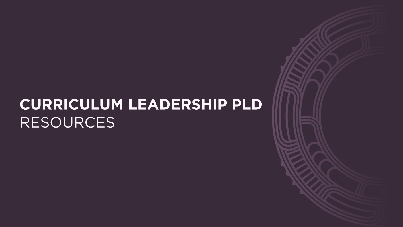 Curriculum Leadership PLD resources for English Medium